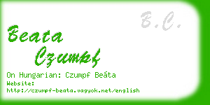 beata czumpf business card